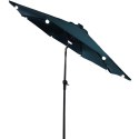 PARASOL OGRODOWY Z OŚWIETLENIEM ŻARÓWKI LED 270CM TURKUSOWY