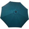 PARASOL OGRODOWY Z OŚWIETLENIEM ŻARÓWKI LED 270CM TURKUSOWY