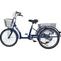 ROWER 3-KOŁOWY 24 GRANATOWY SHIMANO - 6 BIEGOWY OBNIŻONA RAMA 1060965