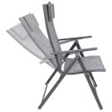 KRZESŁO OGRODOWE 57x68x106CM 2xTEXTLINE 7-POZYCYJNE Z ZAGŁÓWKIEM KPL.2SZT