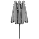 PARASOL OGRODOWY XXXL 2.7x4.6M SZARY SASKA GARDEN