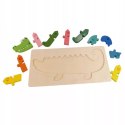 EDUKACYJNE DREWNIANE KLOCKI PUZZLE UKŁADANKA 8765K