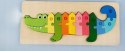 EDUKACYJNE DREWNIANE KLOCKI PUZZLE UKŁADANKA 8765K