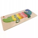 EDUKACYJNE DREWNIANE KLOCKI PUZZLE UKŁADANKA 8765K