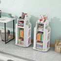 REGAŁ NA KSIĄŻKI OBROTOWY PÓŁKA DOMEK ORGANIZER POKÓJ DZIECIĘCY BIAŁY WF
