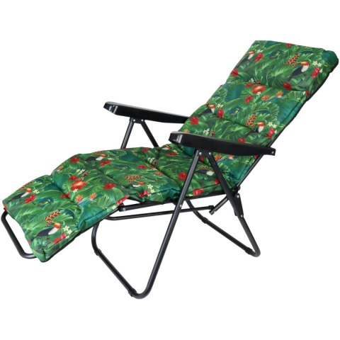 FOTEL OGRODOWY Z PODNÓŻKIEM 57x83x106CM FLOWER
