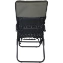FOTEL OGRODOWY Z PODNÓŻKIEM 57x83x106CM SZARO-ZIELONY