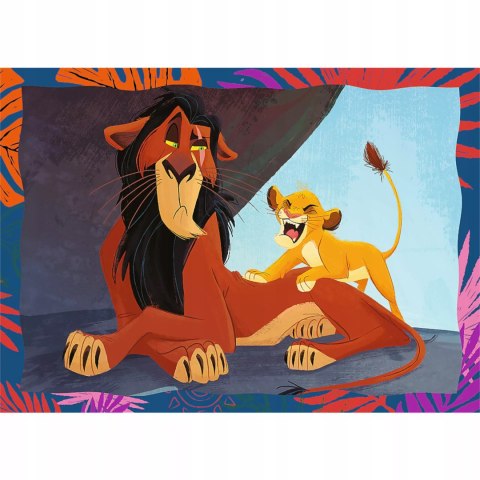 Puzzle 4w1Król Lew Disney Odważny król lew 4+ Trefl 34653