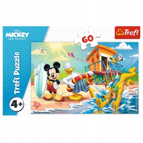 Puzzle Myszka Miki 60 el. Ciekawy dzień Mikiego i przyjaciół Trefl 17359