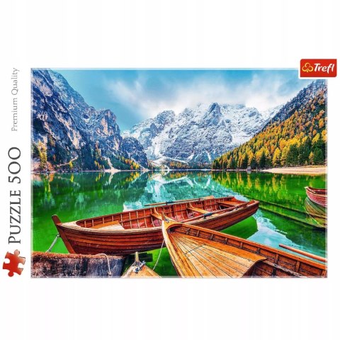 Puzzle Jezioro Braies Włochy 500 elementów Trefl 37486