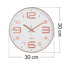 ZEGAR ŚCIENNY DUŻY BEZGŁOŚNY ZŁOTY PŁYNĄCY 30 cm CZYTELNY NOWOCZESNY