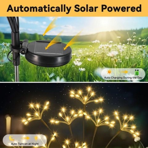 LAMPA SOLARNA DMUCHAWIEC DRZEWKO FAJERWERKI 72CM 60 LED