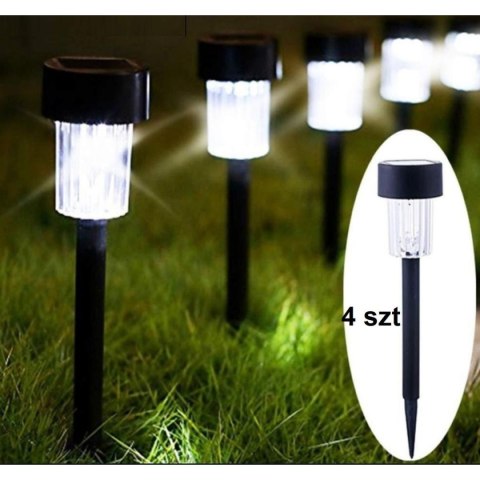 LAMPA SOLARNA PLASTIKOWA 4,5x31CM LED KPL.4SZT