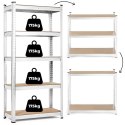 Regał magazynowy 180x90x40 cm stal galwanizowana 5 półek 875 kg ModernHome