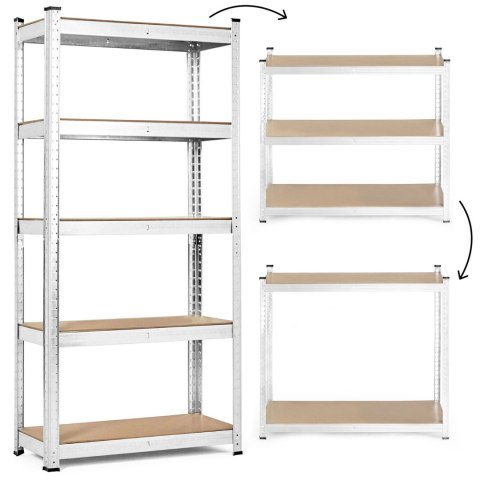Regał magazynowy 205x120x45 cm stal galwanizowana 5 półek 875 kg ModernHome