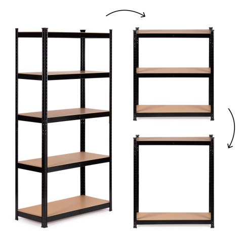 Regał metalowy magazynowy 180x90x30 cm do garażu piwnicy 5 półek 875 kg ModernHome