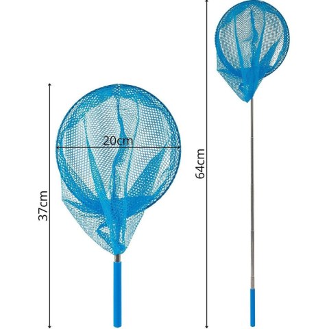SIATKA NA MOTYLE I OWADY SKŁADANA TELESKOPOWA 37-85CM NIEBIESKA