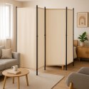 Składany parawan ogrodowy pokojowy 4-panelowy 167x216 cm beżowy MultiGarden