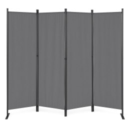 Składany parawan ogrodowy pokojowy 4-panelowy 167x216 cm szary MultiGarden
