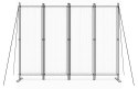 Składany parawan ogrodowy pokojowy 4-panelowy 167x216 cm szary MultiGarden