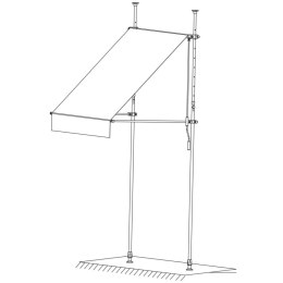 MARKIZA OGRODOWA NA TARAS BALKON REGULOWANA 250X120CM