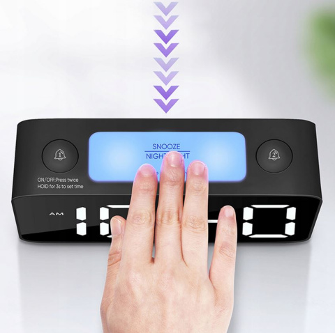 ZEGAR CYFROWY ELEKTRONICZNY STOJĄCY BUDZIK LED