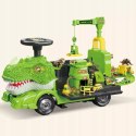 Jeździk 2w1 dinozaur + 4 autka rozkładany parking dźwig dźwięk ZH918