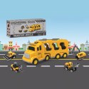 Zestaw laweta transportowa autka budowlane koparka dźwięk światło SX700-10