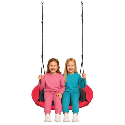 HUŚTAWKA OGRODOWA BOCIANIE GNIAZDO 110CM XXXL CZERWONA