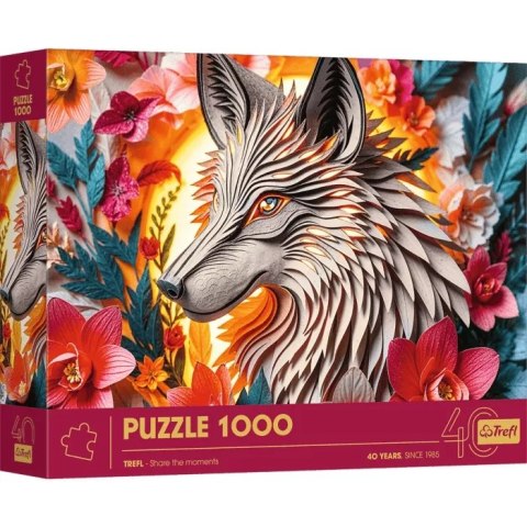 Puzzle z efektem 3D 1000 elementów 40-lecie Wilk Trefl 40041