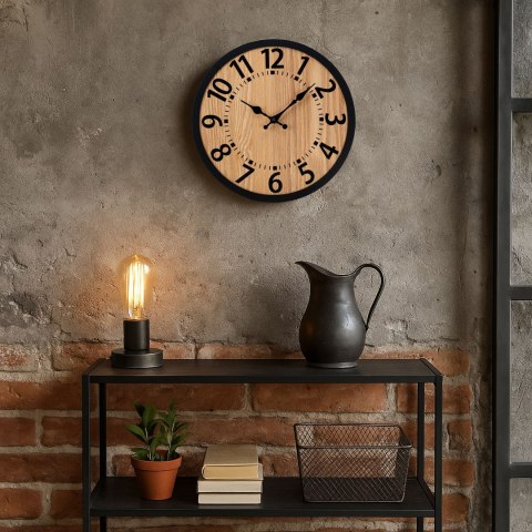 Zegar ścienny drewniany loftowy ABBAS 35 cm