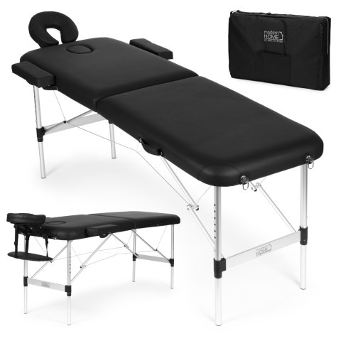 Aluminiowy stół do masażu i rehabilitacji 2-segmentowy składany w walizkę + torba ModernHome