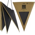 GWIAZDA DEKORACYJNA WISZĄCA PAPIEROWA FSC 18x60CM CZARNA 7 RAMION MICA