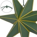 GWIAZDA DEKORACYJNA WISZĄCA PAPIEROWA FSC 18x60CM ZIELONA 7 RAMION MICA