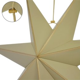 GWIAZDA DEKORACYJNA WISZĄCA PAPIEROWA FSC 18x75CM BEŻOWA 7 RAMION MICA