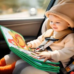 Sensoryczna filcowa książeczka dla dzieci farma zwierzątka na rzepy Montessori