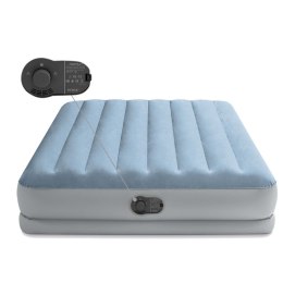 Duży materac dmuchany dwuosobowy 203x152x36 cm z wbudowaną pompką elektryczną łóżko INTEX 64159