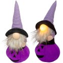 FIGURKA DEKORACYJNA NA DYNI 25CM LED HALLOWEEN FIOLET