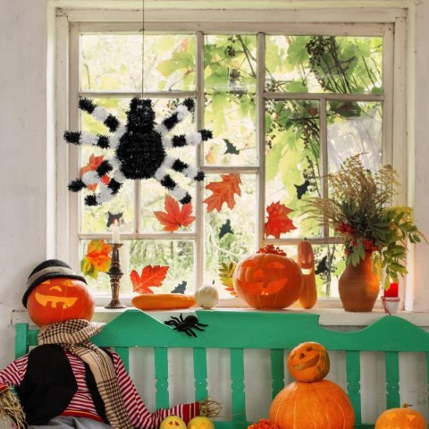 FIGURKA DEKORACYJNA PAJĄK HALLOWEEN BIAŁY