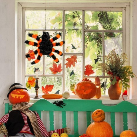 FIGURKA DEKORACYJNA PAJĄK HALLOWEEN POMARAŃCZOWY