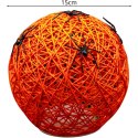 KULA DEKORACYJNA LAMPKA Z PAJĄKIEM LED 15CM HALLOWEEN POMARAŃCZOWY