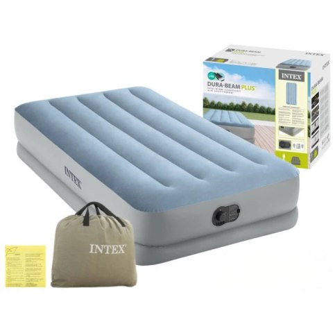 Materac dmuchany jednoosobowy 191x99x36 cm z wbudowaną pompką elektryczną USB łóżko INTEX 64157