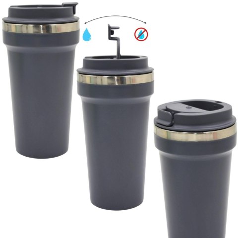 KUBEK TERMICZNY TURYSTYCZNY EXCELLENT HOUSEWARE 500ML - ANTRACYT