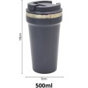 KUBEK TERMICZNY TURYSTYCZNY EXCELLENT HOUSEWARE 500ML - ANTRACYT