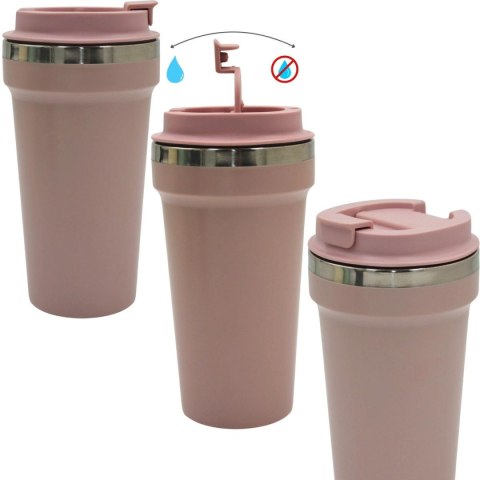 KUBEK TERMICZNY TURYSTYCZNY EXCELLENT HOUSEWARE 500ML - CIELISTY