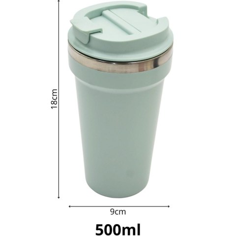 KUBEK TERMICZNY TURYSTYCZNY EXCELLENT HOUSEWARE 500L - ZIELONY