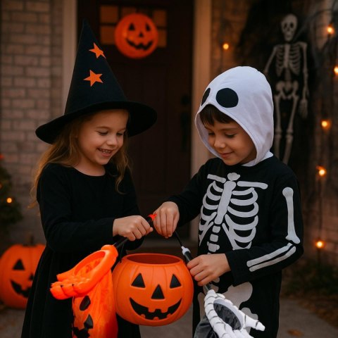 TORBA WIADRO NA CUKIERKI HALLOWEEN POMARAŃCZOWA