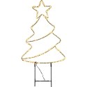 CHOINKA OGRODOWA STOJAK CIEPŁY BIAŁY LAMPKI 180 LED NA BATERIE 30x69,5CM LUCA