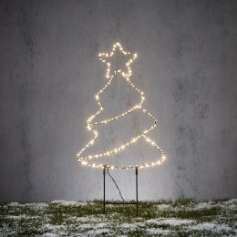 CHOINKA OGRODOWA STOJAK CIEPŁY BIAŁY LAMPKI 180 LED NA BATERIE 30x69,5CM LUCA