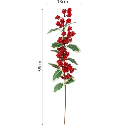 GAŁĄZKA DEKORACYJNA JARZĘBINA 58CM